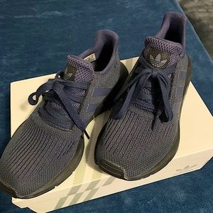 Adidas Custom blue on blue sneakers